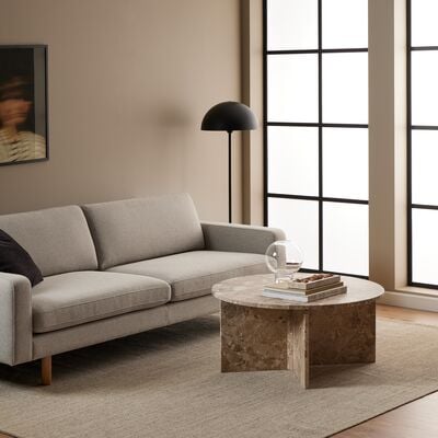 Vega marmori sohvapöytä Ø90 cm matta latte